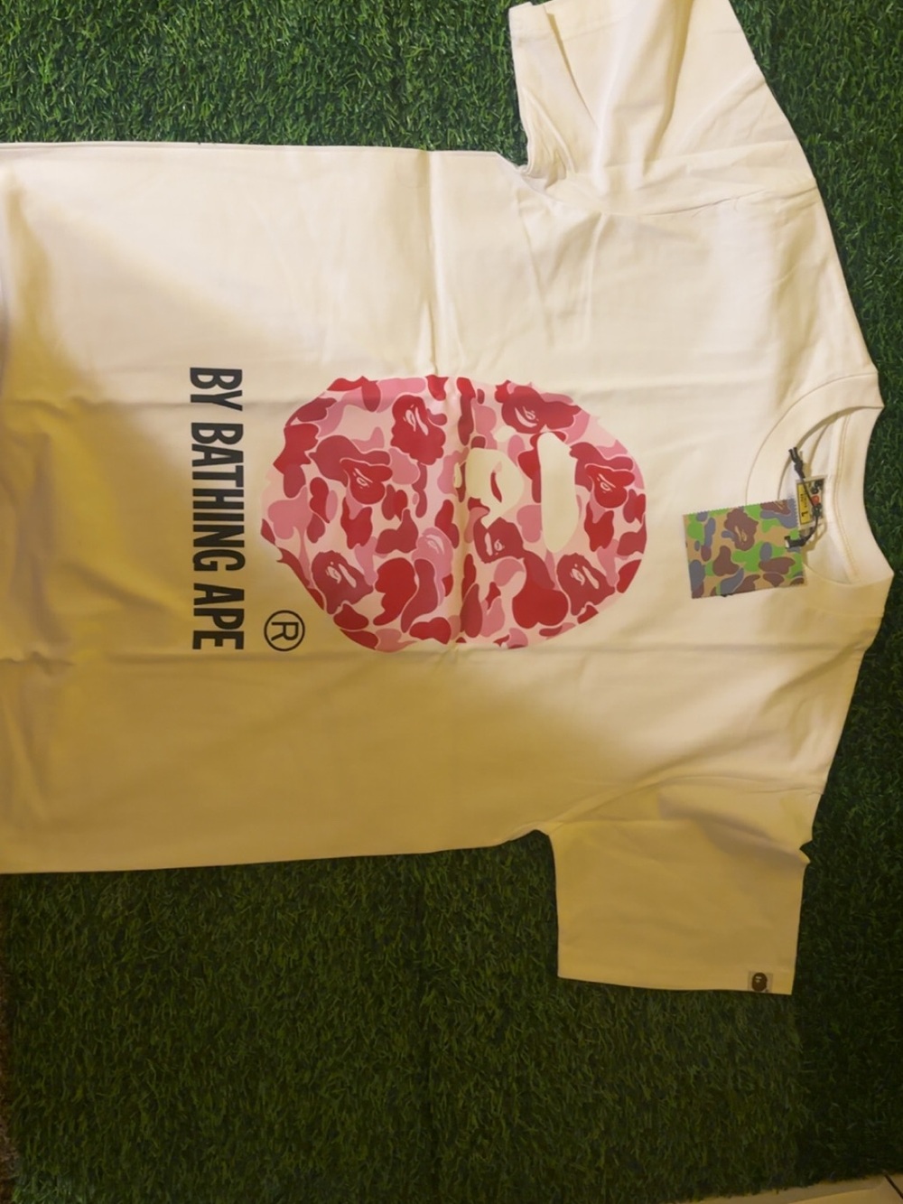 BAPE Pink Camo Ape Head Logo Tee